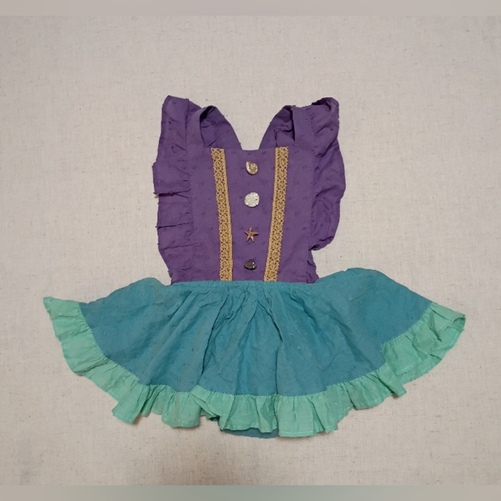 Numi Disney Princess Ariel Pinafore Dress & Bloomers 12-24 Months NWT